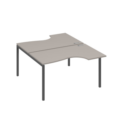 Рабочая станция металлокаркас DUE со столами (2х140) Классика мокко премиум / металлокаркас антрацит А4 А2 184 МП