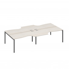 Станция 4х160 опоры DUE столы Классика эргономичные дуб / металлокаркас антрацит А4 А2 185-2 ДШ