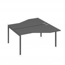 Рабочая станция опоры DUE столы Техно (2х160) антрацит премиум / металлокаркас антрацит А4 А2 188 АР