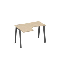 Стол левый "Классика" эргономичный металлокаркас TRE дуб скандинавский / металлокаркас антрацит А4 А3 031 ДК