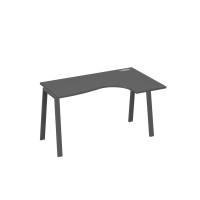 Стол эргономичный на металлокаркасе TRE правый "Классика" антрацит премиум / металлокаркас антрацит А4 А3 034 АР