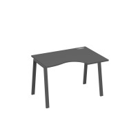 Стол на металлокаркасе TRE правый "Классика" эргономичный антрацит премиум / металлокаркас антрацит А4 А3 042 АР