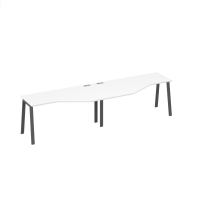 Рабочая станция каркас TRE со столами Техно (2х160) белый премиум / металлокаркас антрацит А4 А3 055-2 БП