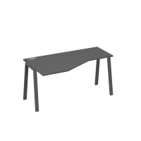 Стол левый "Техно" на металлокаркасе TRE эргономичный антрацит премиум / металлокаркас антрацит А4 А3 055 АР