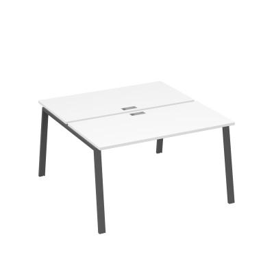 Рабочая станция на металлокаркасе TRE (2х140) белый премиум / металлокаркас антрацит А4 А3 174 БП