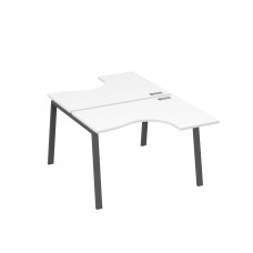 Рабочая станция каркас TRE столы Классика (2х120) белый премиум / металлокаркас антрацит А4 А3 180 БП