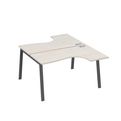 Рабочая станция TRE (2х140) столы Классика эргономичные дуб / металлокаркас антрацит А4 А3 181 ДШ