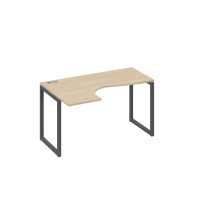 Стол левый "Классика" эргономичный металлокаркас QUATTRO дуб скандинавский / металлокаркас антрацит А4 А4 033 ДК