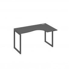 Стол металлокаркас QUATTRO эргономичный правый "Классика" антрацит премиум / металлокаркас антрацит А4 А4 034 АР