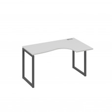 Стол металлокаркас QUATTRO эргономичный правый "Классика" серый / металлокаркас антрацит А4 А4 034 СЕ