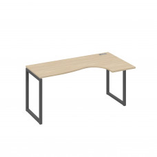 Стол правый "Классика" эргономичный на металлокаркасе QUATTRO дуб скандинавский / металлокаркас антрацит А4 А4 036 ДК