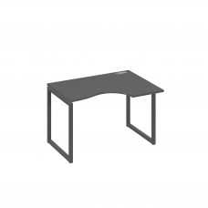 Стол эргономичный правый на каркас QUATTRO Классика антрацит премиум / металлокаркас антрацит А4 А4 042 АР