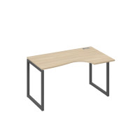 Стол правый "Классика" эргономичный на металлокаркасе QUATTRO дуб скандинавский / металлокаркас антрацит А4 А4 044 ДК