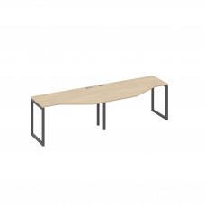 Рабочая станция опоры QUATTRO столы (2х140) Техно дуб скандинавский / металлокаркас антрацит А4 А4 053-2 ДК