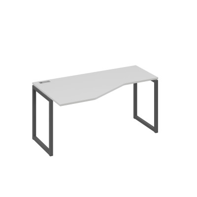 Стол левый "Техно" эргономичный на металлокаркасе QUATTRO серый / металлокаркас антрацит А4 А4 055 СЕ