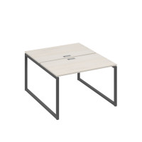 Рабочая станция 2х120 на металлокаркасе QUATTRO дуб / металлокаркас антрацит А4 А4 173 ДШ