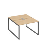 Рабочая станция 2х120 на металлокаркасе QUATTRO натуральный дуб / металлокаркас антрацит А4 А4 173 НД