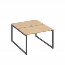 Рабочая станция 2х120 на металлокаркасе QUATTRO натуральный дуб / металлокаркас антрацит А4 А4 173 НД