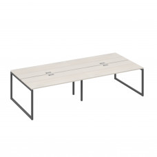 Рабочая станция на металлокаркасе QUATTRO (4х160) дуб / металлокаркас антрацит А4 А4 175-2 ДШ