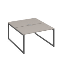 Рабочая станция QUATTRO (2х140) опоры металлокаркас мокко премиум / металлокаркас антрацит А4 А4 177 МП