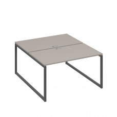 Рабочая станция QUATTRO (2х140) опоры металлокаркас мокко премиум / металлокаркас антрацит А4 А4 177 МП