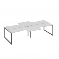 Рабочая станция столы (4х160) Классика каркас QUATTRO серый / металлокаркас антрацит А4 А4 182-2 СЕ