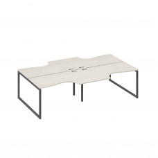 Рабочая станция (4х140) столы Классика каркас QUATTRO дуб / металлокаркас антрацит А4 А4 184-2 ДШ