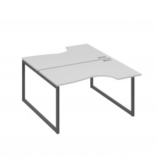 Рабочая станция каркас QUATTRO (2х140) столы Классика серый / металлокаркас антрацит А4 А4 184 СЕ