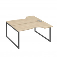 Рабочая станция (2х160) столы Классика опоры QUATTRO дуб скандинавский / металлокаркас антрацит А4 А4 185 ДК