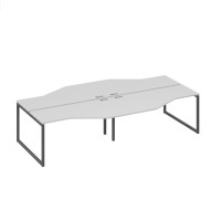 Рабочая станция со столами (4х160) Техно опоры QUATTRO серый / металлокаркас антрацит А4 А4 188-2 СЕ