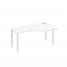 Стол "Техно" на металлокаркасе UNO эргономичный правый белый премиум / металлокаркас белый А4 Б1 056 БП