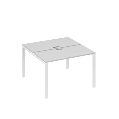 Станция 2х120 рабочая с металлокаркасом UNO серый / металлокаркас белый А4 Б1 170 СЕ