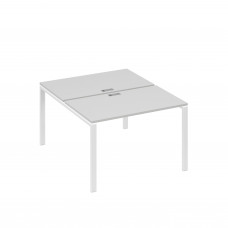 Рабочая станция на металлокаркасе UNO (2х120) серый / металлокаркас белый А4 Б1 173 СЕ