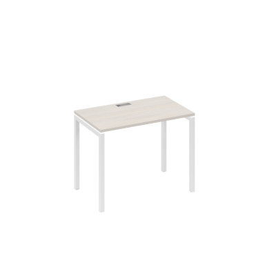 Стол письменный на металлокаркасе DUE дуб / металлокаркас белый А4 Б2 002 ДШ
