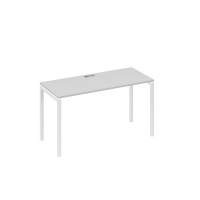Стол письменный на металлокаркасе DUE серый / металлокаркас белый А4 Б2 004 СЕ