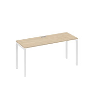 Стол письменный на металлокаркасе DUE дуб скандинавский / металлокаркас белый А4 Б2 005 ДК