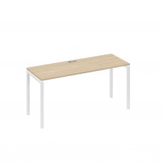 Стол письменный на металлокаркасе DUE дуб скандинавский / металлокаркас белый А4 Б2 005 ДК