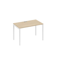 Стол письменный на металлокаркасе DUE дуб скандинавский / металлокаркас белый А4 Б2 013 ДК