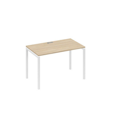 Стол письменный на металлокаркасе DUE дуб скандинавский / металлокаркас белый А4 Б2 013 ДК