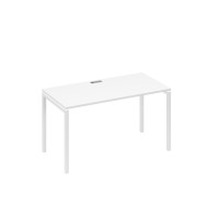 Стол 140x70 письменный на каркасе DUE белый премиум / металлокаркас белый А4 Б2 014 БП