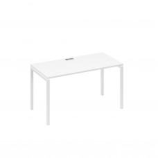 Стол 140x70 письменный на каркасе DUE белый премиум / металлокаркас белый А4 Б2 014 БП