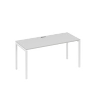 Стол письменный на металлокаркасе DUE серый / металлокаркас белый А4 Б2 015 СЕ