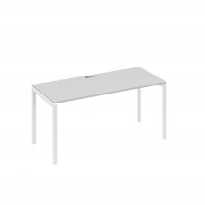 Стол письменный на металлокаркасе DUE серый / металлокаркас белый А4 Б2 015 СЕ