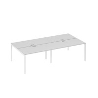 Станция рабочая на металлокаркасе DUE 4х140 серый / металлокаркас белый А4 Б2 174-2 СЕ