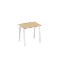 Стол письменный на металлокаркасе TRE натуральный дуб / металлокаркас белый А4 Б3 001 НД