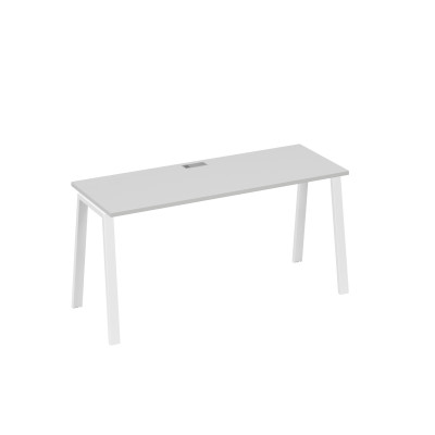 Стол письменный на металлокаркасе TRE серый / металлокаркас белый А4 Б3 005 СЕ