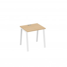 Стол письменный на металлокаркасе TRE натуральный дуб / металлокаркас белый А4 Б3 011 НД