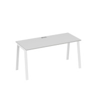 Стол письменный на металлокаркасе TRE серый / металлокаркас белый А4 Б3 015 СЕ