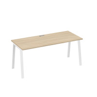 Стол письменный на металлокаркасе TRE дуб скандинавский / металлокаркас белый А4 Б3 016 ДК