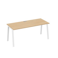 Стол письменный на металлокаркасе TRE натуральный дуб / металлокаркас белый А4 Б3 016 НД
